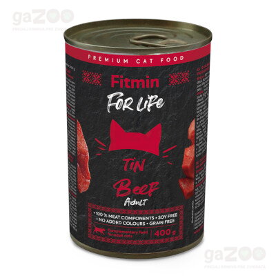 FITMIN cat For Life Adult Beef & Poultry in gravy 400g
