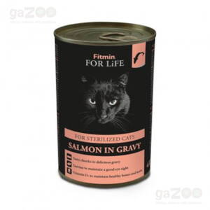 FITMIN cat For Life Sterile Salmon in gravy 400g