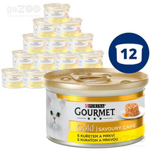 GOURMET Gold Savoury Cake s kuraťom a mrkvou 12x85g