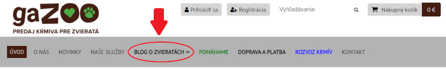 Menu blog o zvieratách