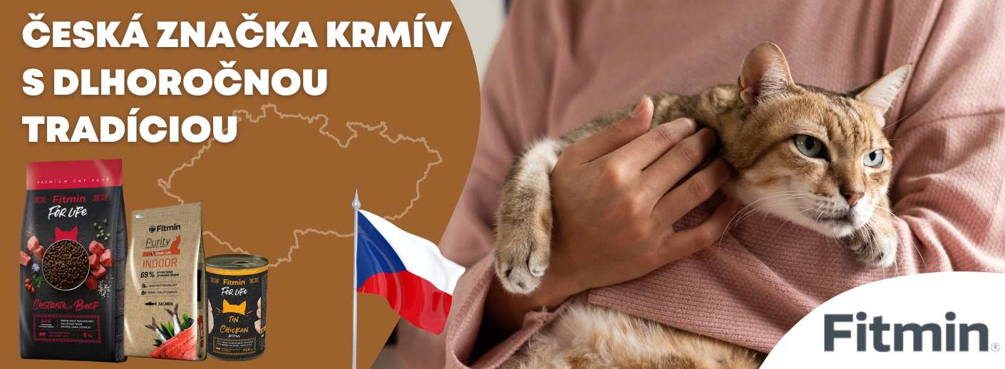 Fitmin pre mačky – prémiové granule a mäsové krmivá s čerstvým mäsom a ryžou.