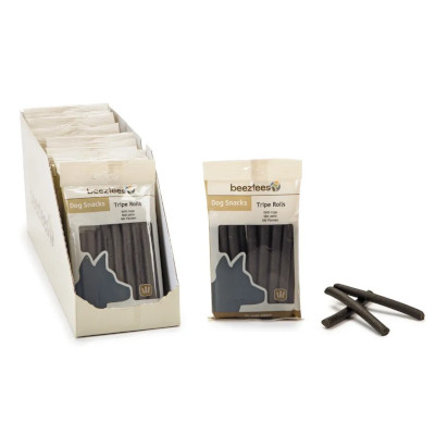 VÝPREDAJ Beeztees Tripe Rolls, tyčinky s držkami 150g EXP 04.12.25