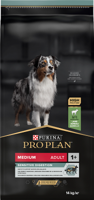 PRO PLAN Medium Adult Sensitive Digestion Jahňacie14kg