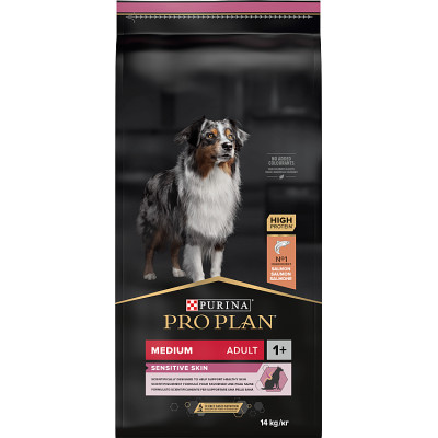 PRO PLAN Medium Adult Sensitive Skin Losos 14kg