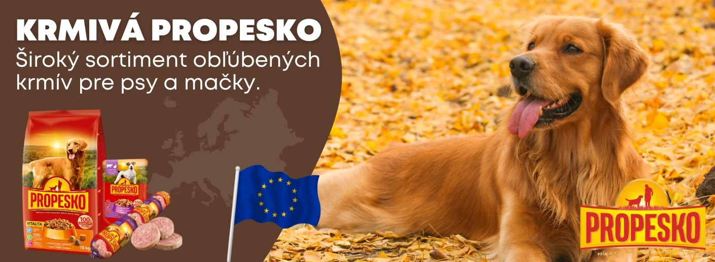 Propesko – kvalitné a cenovo dostupné krmivo pre psov s vyváženým zložením pre každodennú starostlivosť.