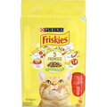 Kvalitné granule Friskies pre dospelé mačky, s hovädzím a kuracím so zeleninou.