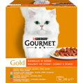 GOURMET Gold Multipack kúsky v šťave so zeleninou 8 x 85 g