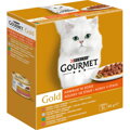 Lahodné kúsky v šťave so zeleninou, gourmet gold pre vaše mačky.
