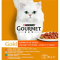 Lahodné kúsky v šťave so zeleninou, gourmet gold pre vaše mačky.