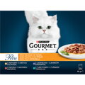 Lahodné filteky v kapsičkách Gourmet Perle pre všetky dospelé mačky. Výber mix v multibalení Gourmet Perle 12x85g.
