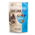 SHELMA Plus Immunity bezobilné vankúšiky pre mačku s hovädzím a čučoriedkami 60g