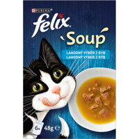 Doplnkové krmivo pre mačky, kapsička s polievkou Felix Soup.