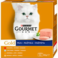 Lahodné paštéty Gourmet gold pre ozajstných mačacích labužníkov.