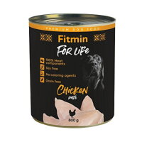 Hydinová konzerva pre psov s kuracím mäsom, fitmin for life chicken.