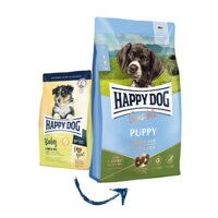 Kvalitné granuele pre šteňatá, vyvážené krmivo happy dog puppy lamm and rice