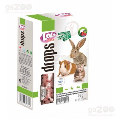 LOLO Pets Drops for Rodents and Rabbit - forest fruit 75g