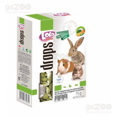 LOLO Pets Drops for Rodents and Rabbit - vegetables 75g