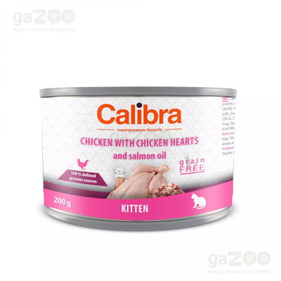 CALIBRA Cat Kitten kura a kuracie srdiečka 200g