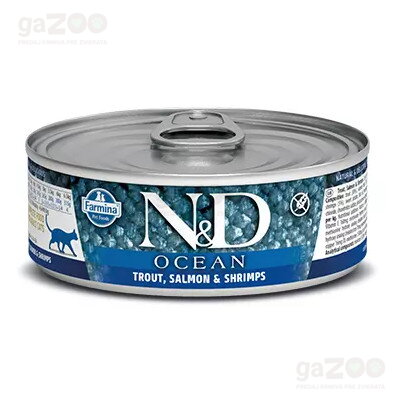 N&D cat Ocean Trout & Salmon & Shrimps konzerva 80 g
