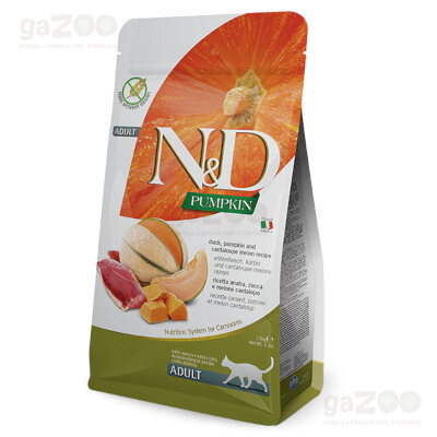 N&D cat GF Pumpkin Adult Duck, Pumpkin and Cantaloupe melon 1,5kg