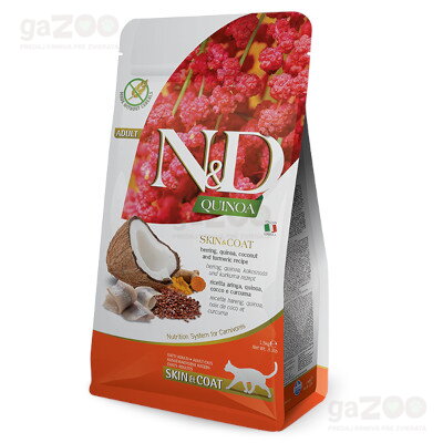 N&D cat Quinoa Skin & Coat Herring, Coconut & Turmeric 1,5kg