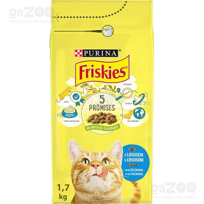 FRISKIES cat Adult s lososom a so zeleninou 1,7 kg