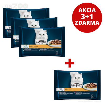   AKCIA 3+1   GOURMET Perle Multipack DUO mäsový výber 4 x 85 g