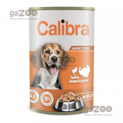 CALIBRA Dog konz. morka+kura+cest. v želé 1240g