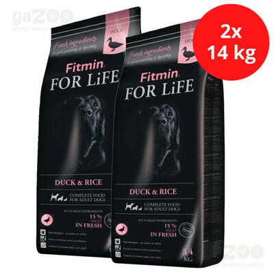 FITMIN dog For Life Duck & Rice 2x14kg