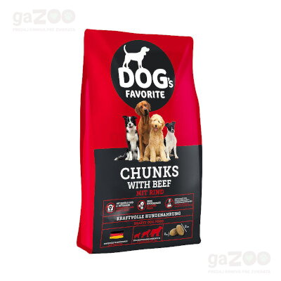 HAPPY DOG Dogs favorit Chunks with Beef 15 kg