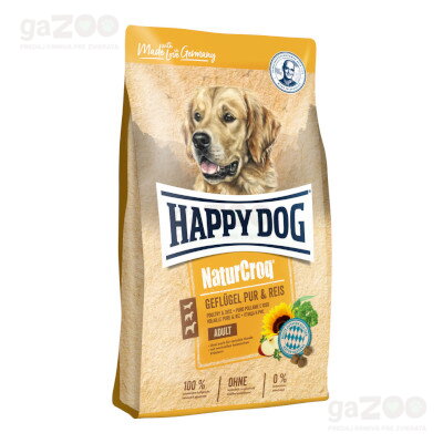 HAPPY DOG Naturcroq Geflügel Pur & Reis 15kg