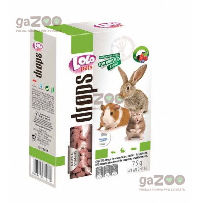 LOLO Pets Drops for Rodents and Rabbit - forest fruit 75g