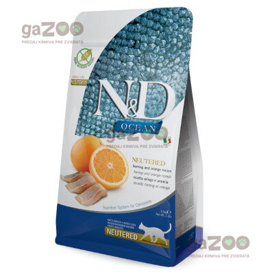 N&D cat Ocean Adult Neutered Herring and Orange