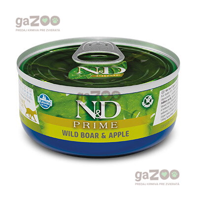 N&D cat Prime Wild Boar & Apple konzerva 70 g