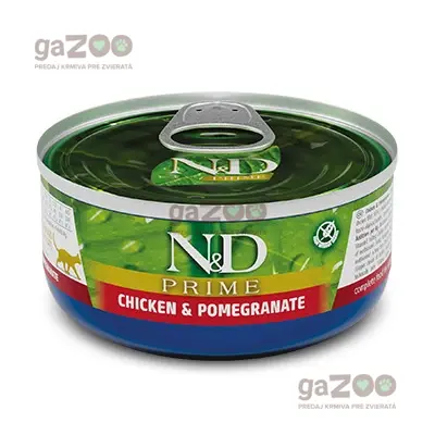N&D cat Prime Chicken & Pomegranate konzerva 70g