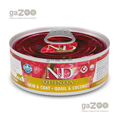 N&D cat Quinoa Quail & Coconut konzerva 80g