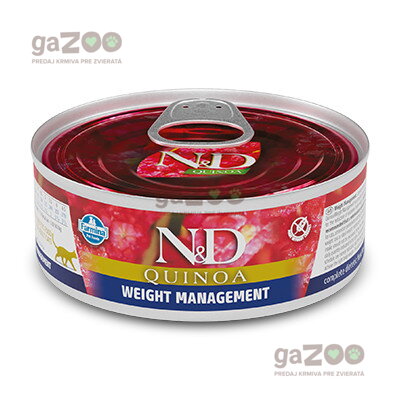 N&D cat Quinoa Weight Management konzerva 80g