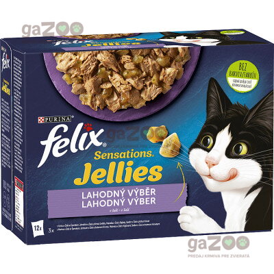FELIX Sensations Jellies výber v ochutenom želé s jahňa/makrela/sleď/morka 12x85g