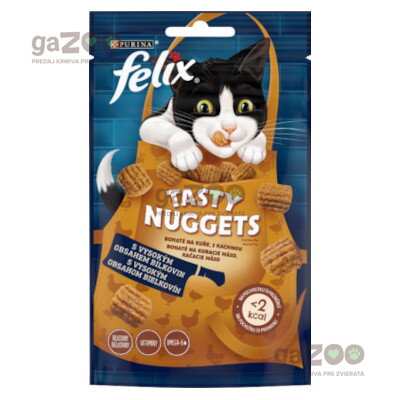FELIX Tasty Nuggets bohaté na kura, s kačicou 50g