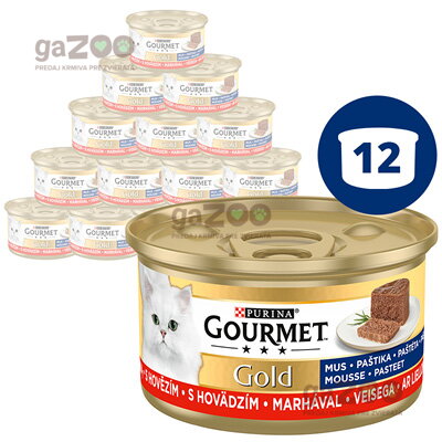 GOURMET Gold paštéta s hovädzím 12x85g