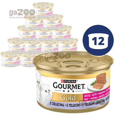 GOURMET Gold Kitten paštéta s teľacím 12x85g