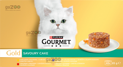GOURMET GOLD Multipack Savoury Cake hovädzie, kura, morka, jahňacie 48x85g