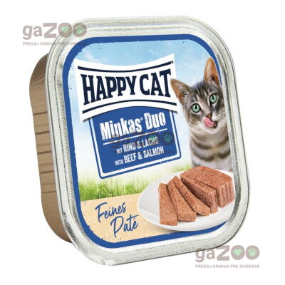 HAPPY CAT Minkas Duo Hovädzie & Divoký losos 100g