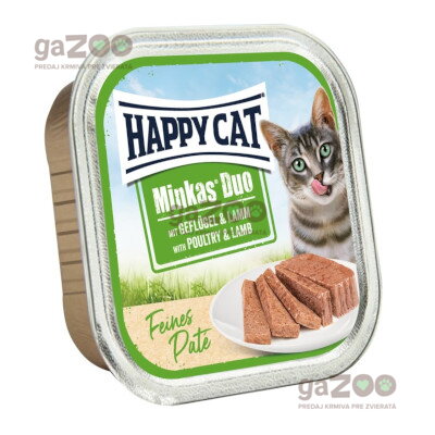 HAPPY CAT Minkas Duo Hydina & Jahňa 100g