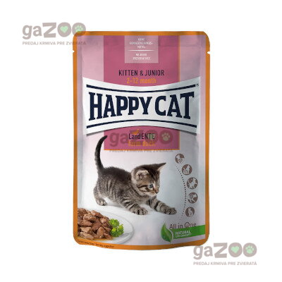 HAPPY CAT kapsička Kitten & Junior Land-Ente / Kačica 85g