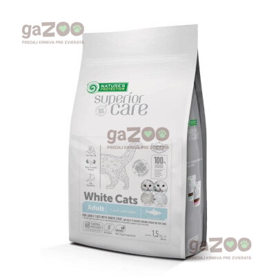 NATURES PROTECTION Superior care white cat GF adult herring all breed 1,5kg