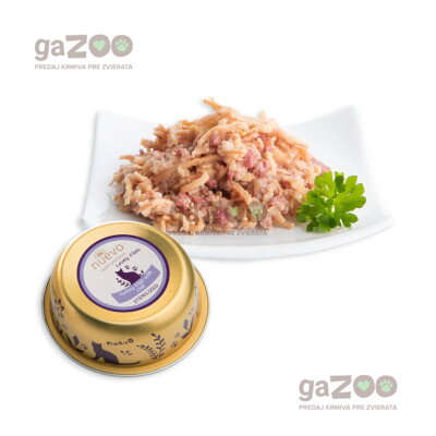 NUEVO cat vanička Sterilized Turkey filet with Calf 12x 85g