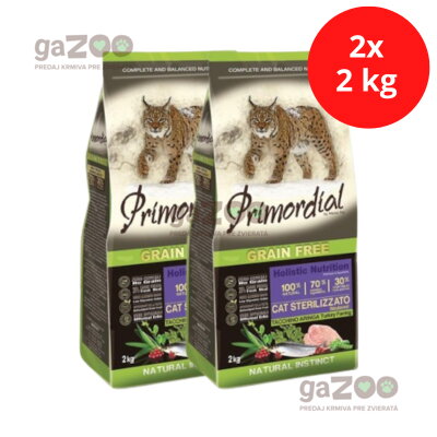 PRIMORDIAL Cat Sterilizzato Turkey & Herring 2x2kg