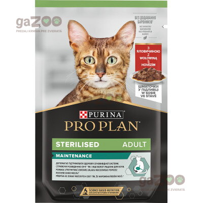 PURINA PRO PLAN Cat Adult Sterilized Hovädzie kapsička 26x85g