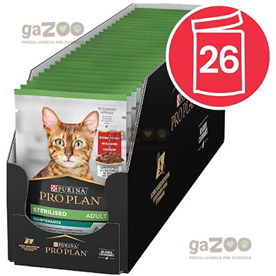 PURINA PRO PLAN Cat Adult Sterilized Hovädzie kapsička 26x85g